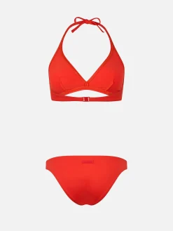 Orangefarbener Triangel-Bralette-Bikini für Damen von Gaia Maia