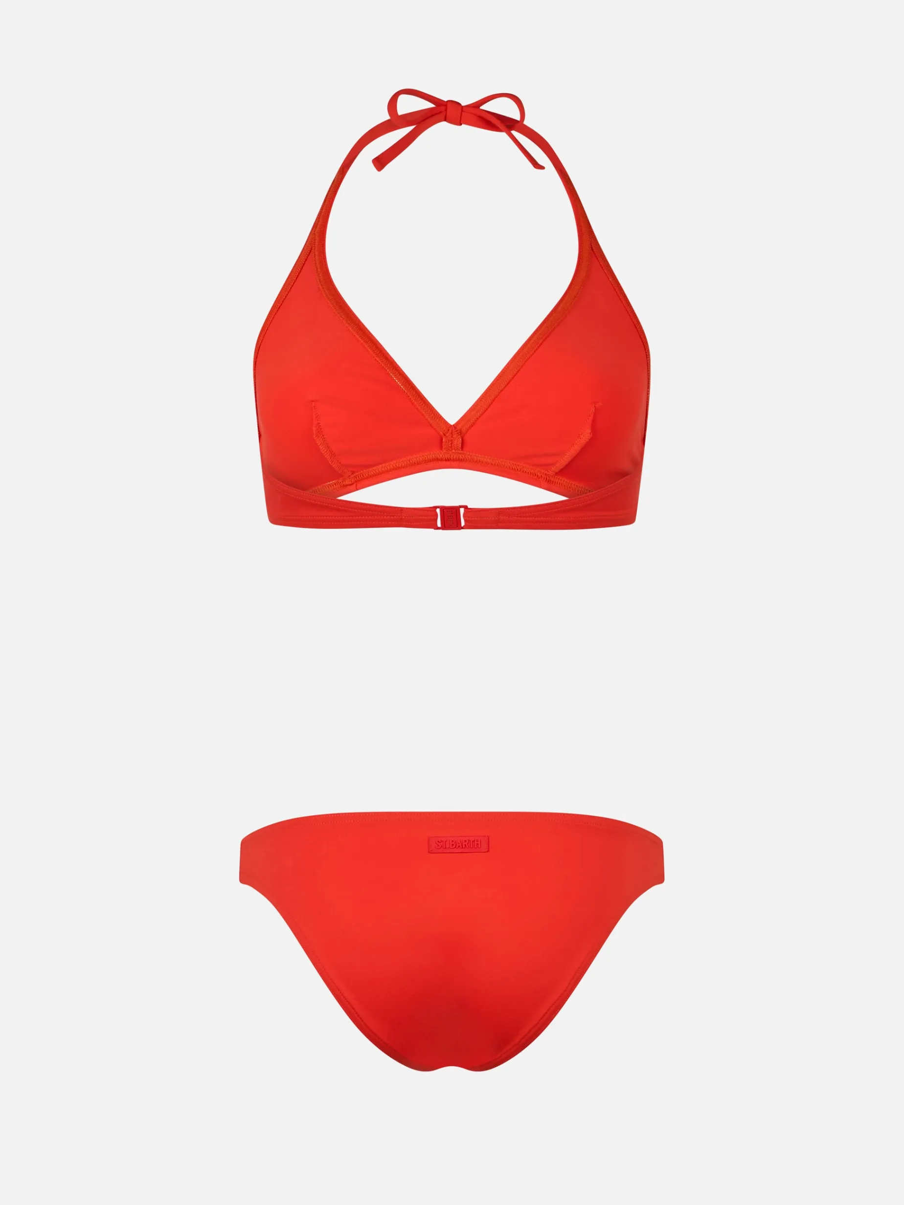 Orangefarbener Triangel-Bralette-Bikini für Damen von Gaia Maia
