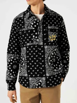 Overshirt mit Tasche und St. Barth Bob Club-Stickerei