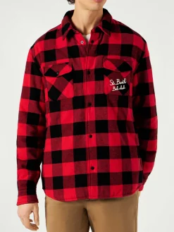 Overshirt mit Tasche und St. Barth Bob Club-Stickerei
