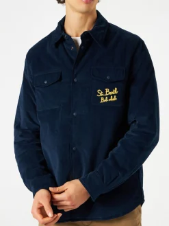 Overshirt mit Tasche und St. Barth Bob Club-Stickerei