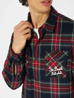 Overshirt mit Tasche und St. Barth Bob Club-Stickerei