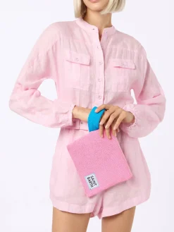 Pareasy – Crinkle-Pochette in Rosa