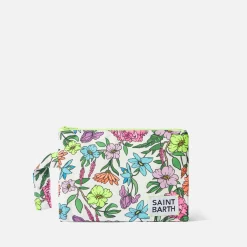 Pareasy-Nylon-Pochette mit Blumendruck