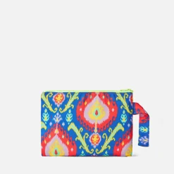 Pareasy-Nylon-Pochette mit Ikat-Print