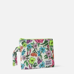 Pareasy-Nylon-Pochette mit Blumendruck