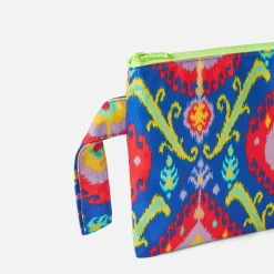 Pareasy-Nylon-Pochette mit Ikat-Print