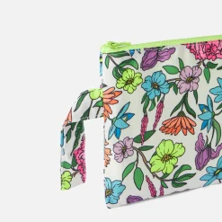 Pareasy-Nylon-Pochette mit Blumendruck