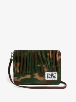 Parisienne Decke Umhängetasche Clutch mit Tarnmuster
