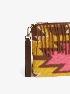 Parisienne Decke Umhängetasche Clutch mit Ethno-Print