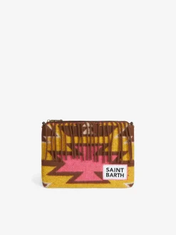Parisienne Decke Umhängetasche Clutch mit Ethno-Print