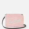 Parisienne rosa gestrickte Umhängetasche Clutch aus Bouclé