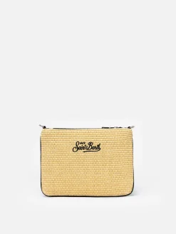 Parisienne Stroh-Pochette mit Forte dei Marmi-Stickerei