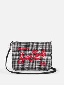 Parisienne Umhängetasche – Clutch mit Prince-of-Wales-Muster