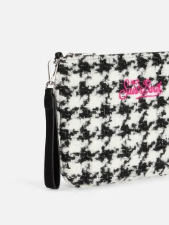 Parisienne Umhängetasche – Clutch mit Pied-de-Poule-Lurex-Muster