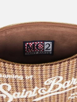 Parisienne Umhängetasche – Clutch mit Mini-Karomuster