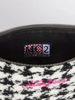 Parisienne Umhängetasche – Clutch mit Pied-de-Poule-Lurex-Muster