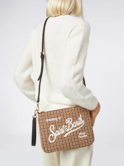 Parisienne Umhängetasche – Clutch mit Mini-Karomuster