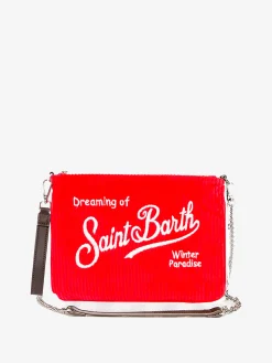 Parisienne Umhängetasche Clutch aus rotem Cord