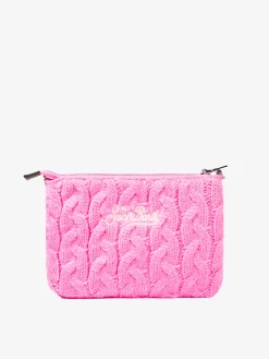 Parisienne Umhängetasche Clutch mit rosa Flechtmuster