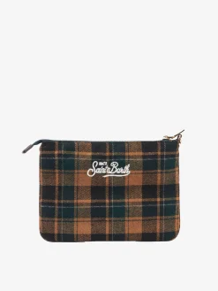 Parisienne Umhängetasche Clutch mit grünem Schottenmuster