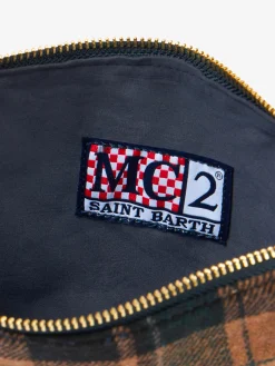 Parisienne Umhängetasche Clutch mit grünem Schottenmuster