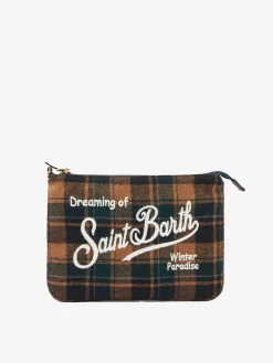 Parisienne Umhängetasche Clutch mit grünem Schottenmuster
