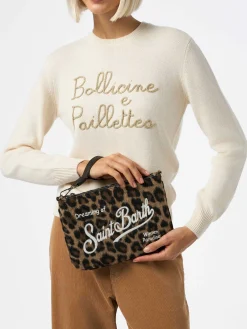 Parisienne-Beutel mit Leopardenmuster und Kette
