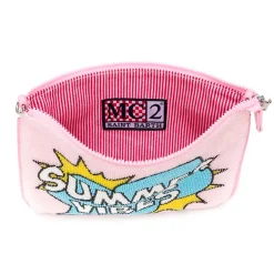 Parisienne-Clutch mit rosa Perlen