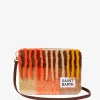 Parisienne-Decken-Umhängetasche Clutch mit orangefarbenen und braunen Karos