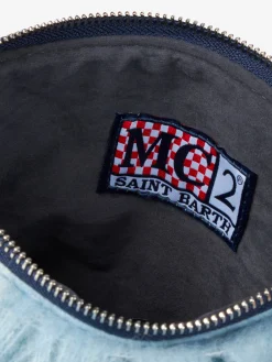 Parisienne-Decken-Umhängetasche Clutch mit hellblauem Karomuster