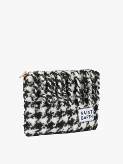 Parisienne-Decken-Umhängetasche Clutch mit Pied-de-Poule-Muster
