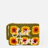Parisienne-Häkelclutch mit Sonnenblumenstickerei