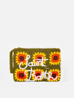Parisienne-Häkelclutch mit Sonnenblumenstickerei