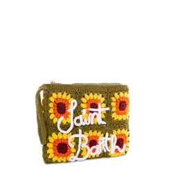 Parisienne-Häkelclutch mit Sonnenblumenstickerei