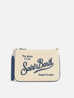 Parisienne-Strohclutch mit Saint-Barth-Stickerei