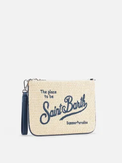 Parisienne-Strohclutch mit Saint-Barth-Stickerei