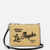 Parisienne-Strohpochette mit Los-Angeles-Stickerei