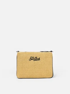 Parisienne-Strohpochette mit Los-Angeles-Stickerei
