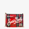 Parisienne-Umhängetasche Clutch mit rotem Schottenmuster