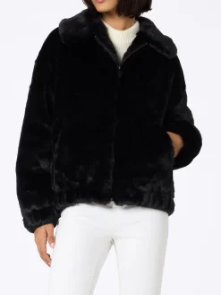Pelzbomberjacke Abel für Damen mit Kragen und Saint Barth-Print