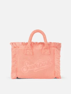 Pfirsichfarbene Colette Terry-Handtasche mit Prägung