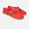 Pfirsichrosa Makramee-Espadrillas