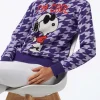 Pied-de-Poule-Pullover für Damen mit Rundhalsausschnitt und Snoopy-Aufdruck | SNOOPY PEANUTS™ SONDEREDITION