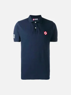 Piquet-Poloshirt für Kinder mit Stickerei vorne und Aufdruck hinten
