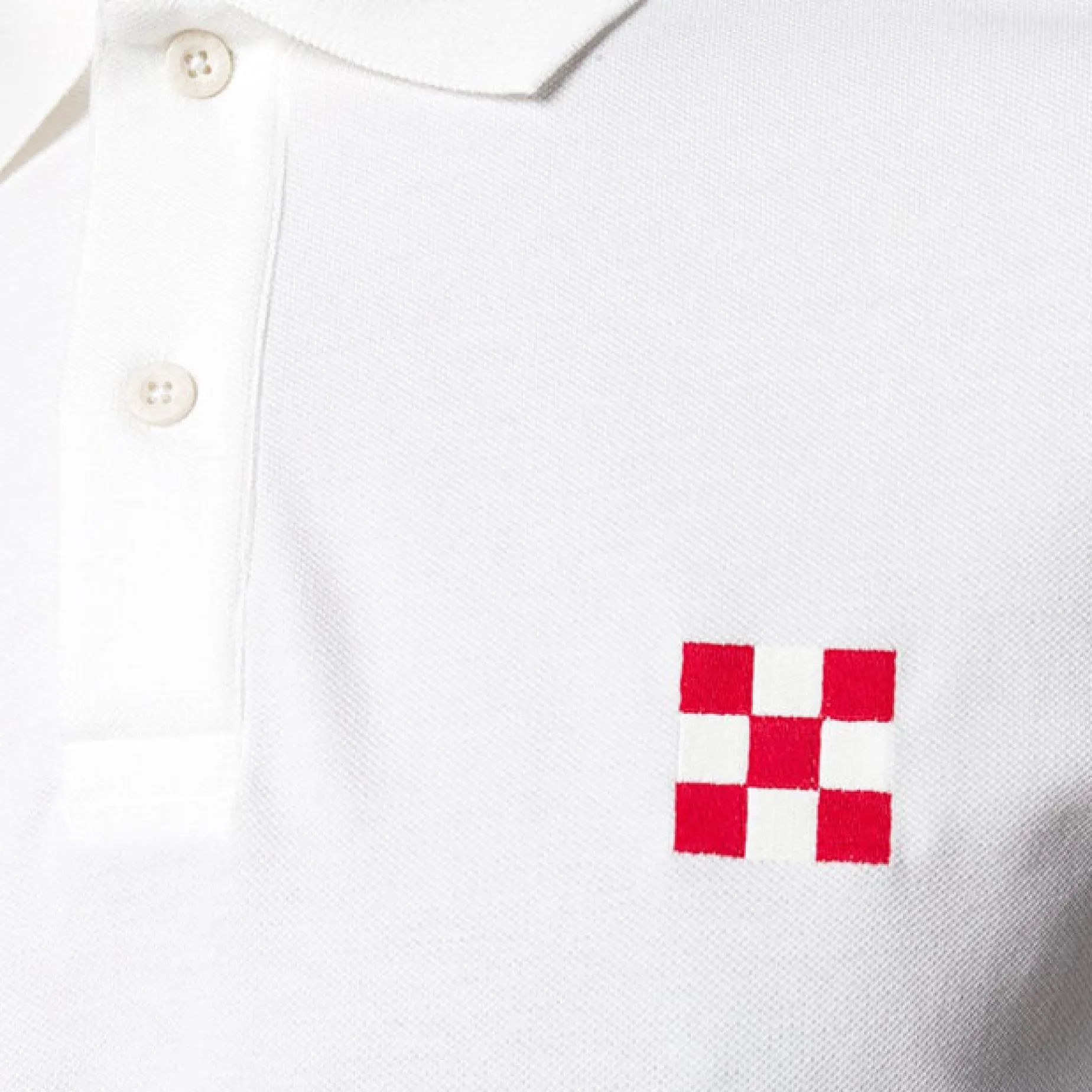 Piquet-Poloshirt für Kinder mit Stickerei vorne und Aufdruck hinten
