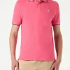 Polo-Piquet für Herren in Fluo-Rosa