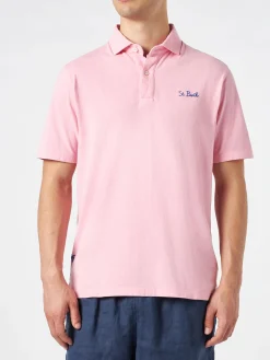 Poloshirt aus rosa effetto sfumato-Jersey