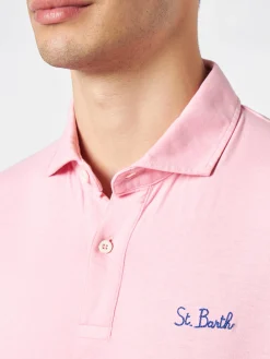 Poloshirt aus rosa effetto sfumato-Jersey