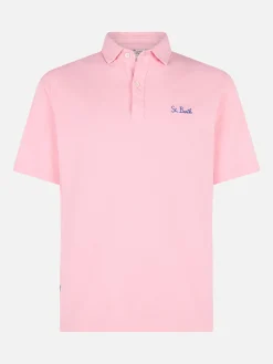Poloshirt aus rosa effetto sfumato-Jersey